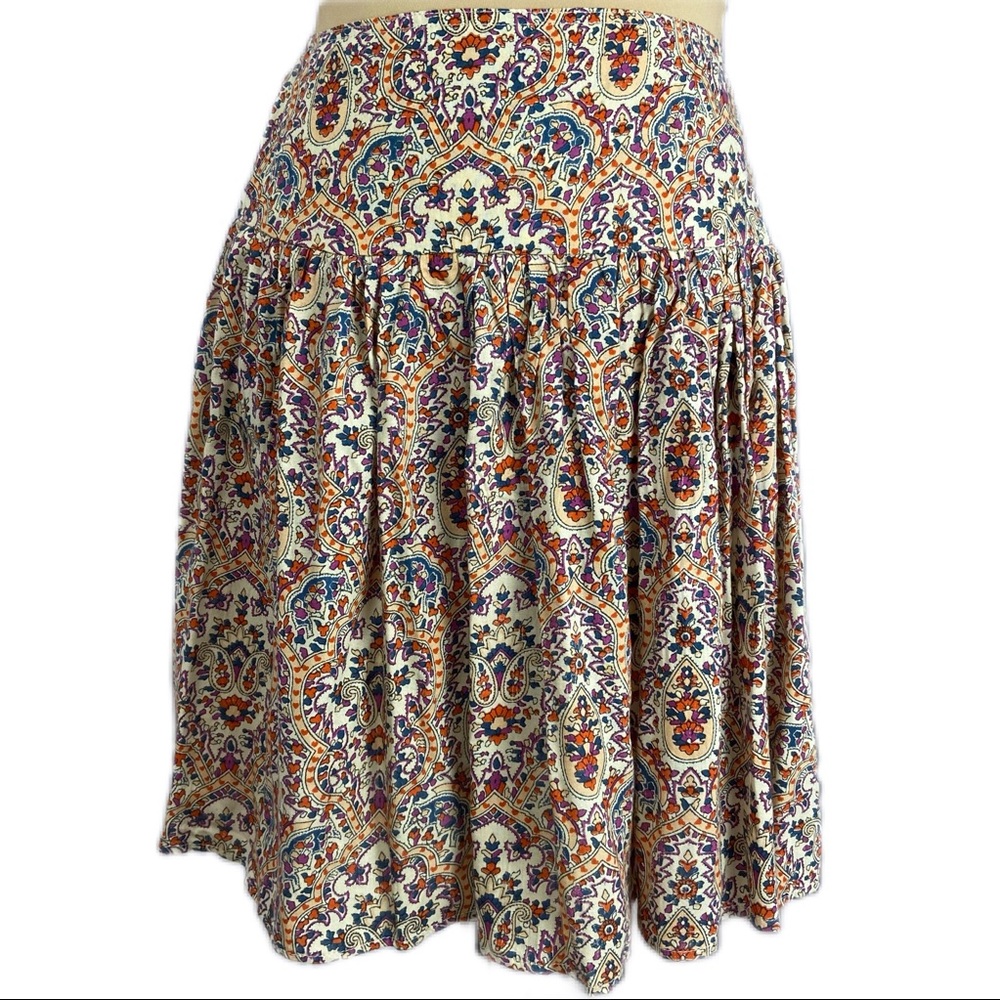 Retro Paisley High Waisted With Drop Waist Skirt Size S/M
